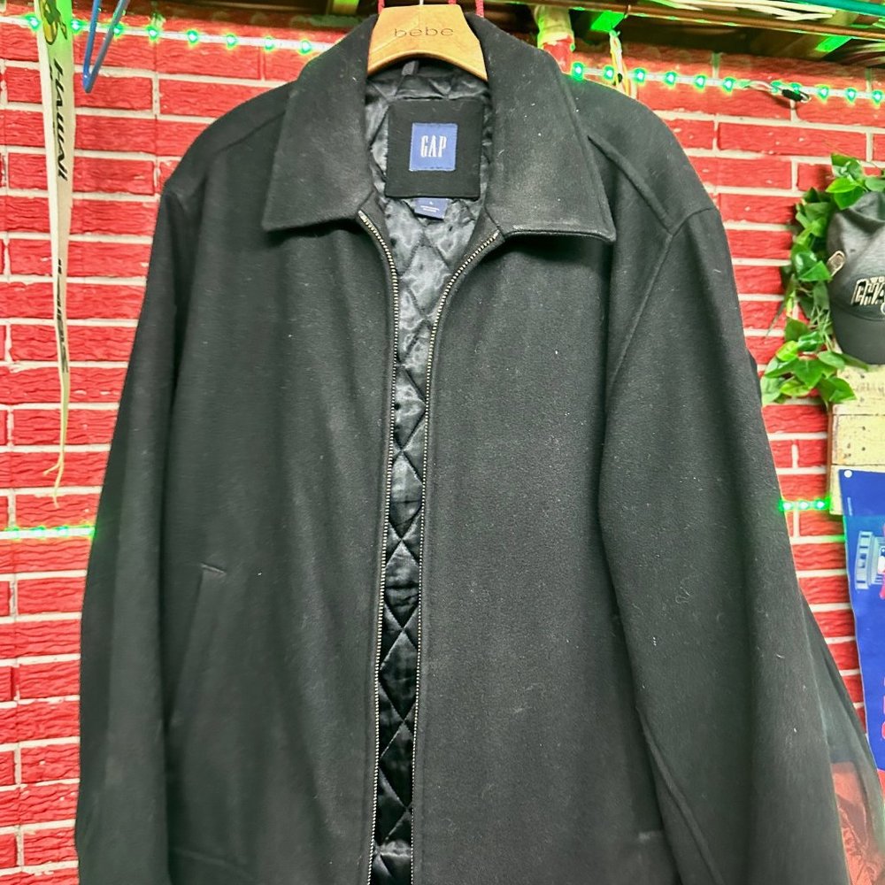 Vintage 1999 Gap Wool Blend Jacket Zip Front (Large)